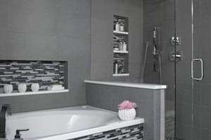 BATHROOM - ANATOLIA BLISS MIDNIGHT LINEAR, BLACK PEBBLES, SEGMENT CARBON MATTE