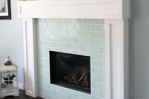 FIREPLACE - GLAZZIO GLASS TILE ICE MIST 4X12
