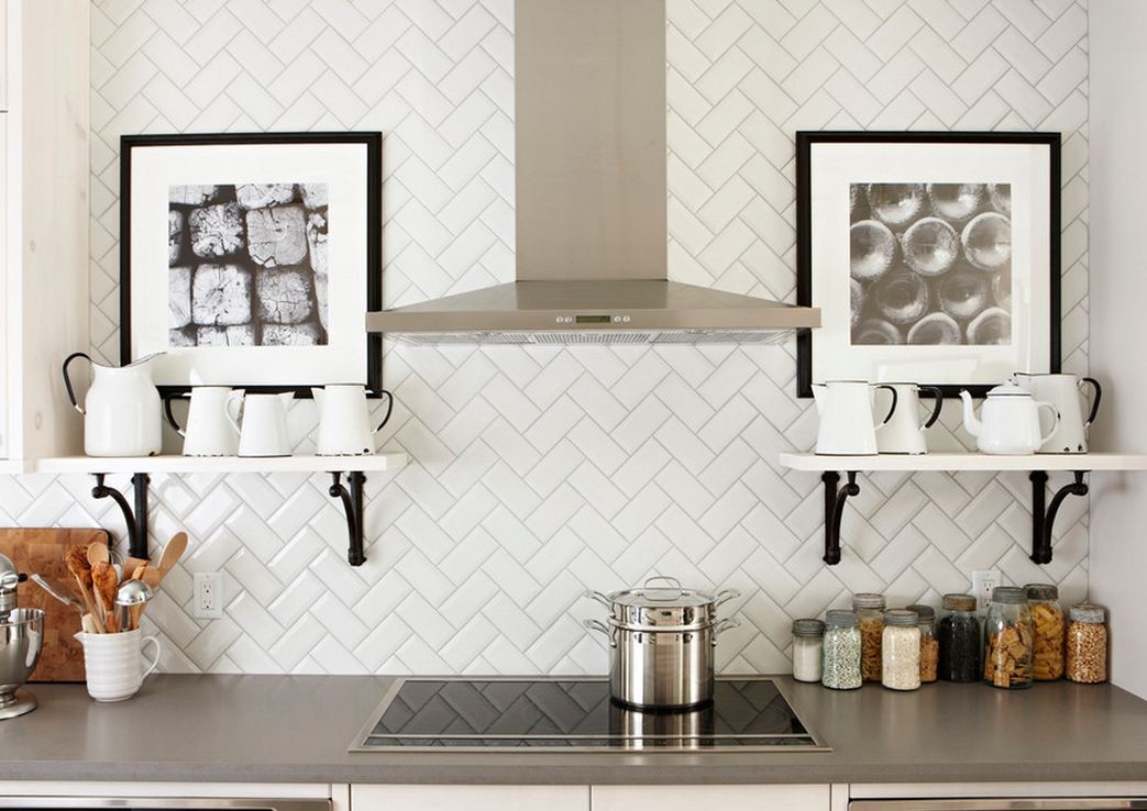 KITCHEN BACKSPLASH ANATOLIA SOHO WHITE  BEVEL  3X6 IN 