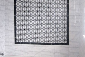 SHOWER - GLAZZIO DIAMOND SERIES BLACK AND WHITE